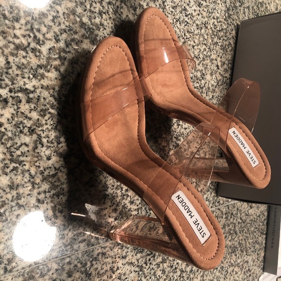 dillards clear heels